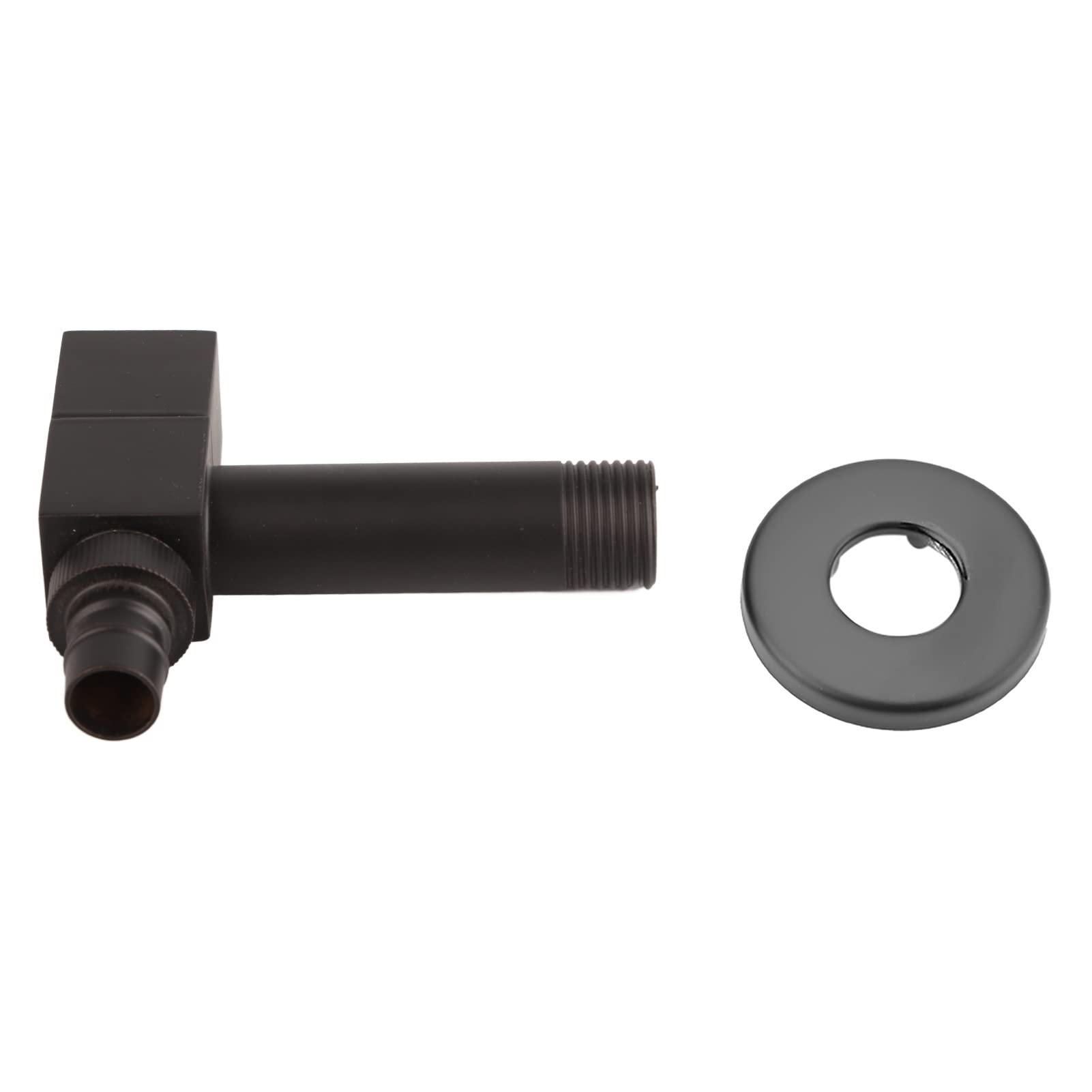 Faucet Black Brass Square Washing Machine Faucets Wall Mount Laundry Cold Water Tap for Bathroom (G1/2 Thread)