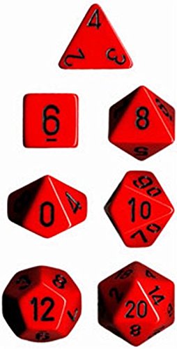 Chessex CHX25414 Dice-Opaque Red/Black Set