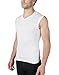 IntelliSkin, LLC Men's Essential V-Tank - Posture Correction Tank - Ideal For Workouts and Sports With Large Range Of Motion (Large, White)