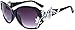 William Wang Womens designer sunglasses- Non-polarized Swarovski Crystal Sunglasses with hand set - Butterfly Design (Black)