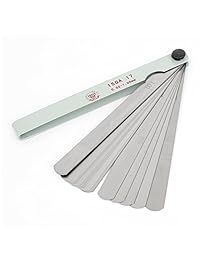 Uxcell 17 Cuchillas Gage galga de espesores (Métrico, 150 mm 0.02 mm a 1,00 mm