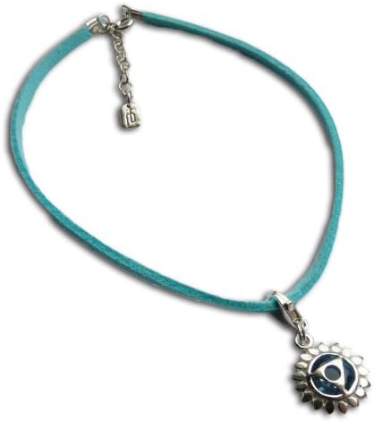 Throat Chakra Anklet Adjustable Silver Clasp 9-10 Inches Shanti Boutique