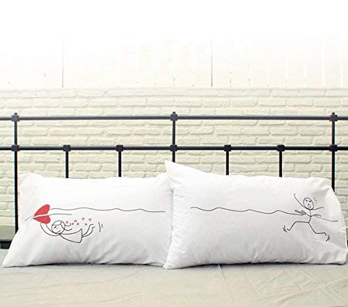 Boldloft My Heart Is After You Couple Pillowcases His And Hers