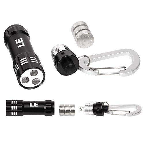 LE 5 Pack Mini LED Keychain Flashlight, Battery , Small Torch Light