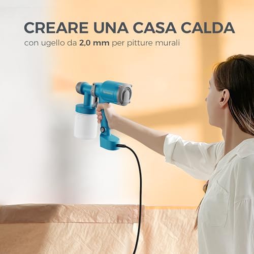HVLP Pistola a Spruzzo Elettricacon Contenitore da 600ml