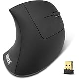 Anker 2.4G Wireless Vertical Ergonomic Optical Mouse, 800 / 1200 /1600DPI, 5 Buttons - Black