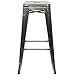 Poly and Bark Trattoria Bar Stool in Polished Gunmetal (Set of 4)