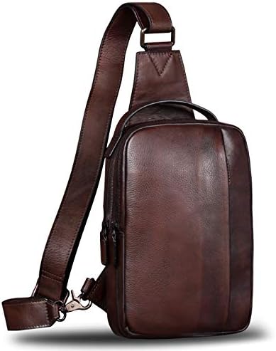Amazon.com: Genuine Leather Sling Bag Vintage Crossbody  display picture 1