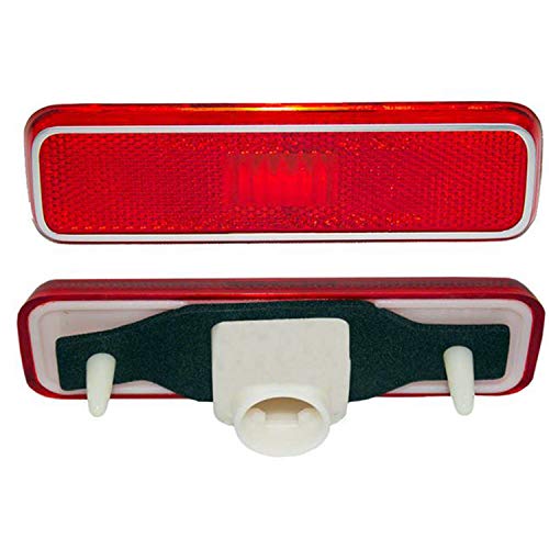 OE Replacement NEW Rear Side Marker Light Lens Lamp Housing Pair of 2 Red RH=LH Direct Replacement for Dodge Plymouth (Partslink number CH2860105)