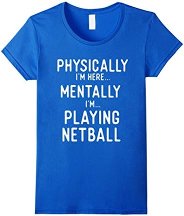 Womens Netball Smart T Shirts. Gifts for Players who Play Netball. Large Royal Blue