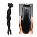 Double Weft 100% Remy Human Hair Clip in Extensions 18''-22'' Full Head Long Soft Silky Straight 8pcs 18clips for Women Fashion (22 Inch 160g, 1 Jet Black)