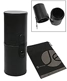 Small Cosmetic Brush Holder Tube Perfect for Travel (Black)