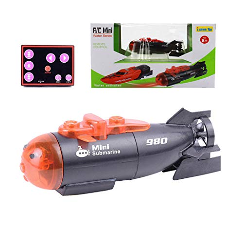 Mini RC Submarine Remote Control Boat Ship Model Electronic Water Toy Waterproof Diving for Swimming Pool, Fish Tank Kids Gift