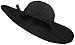 Toppers Womens UV Protective Summer UPF 50+ Wide Brim Sun Hat Beach Hat Black