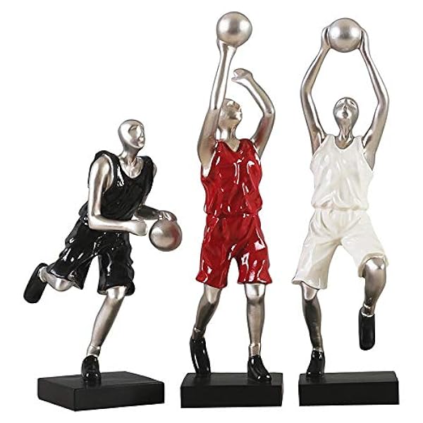 Yongmei Crafts 北欧風 モダン ミニマリスト ジュエリー クリエイティブ バスケットボール キャラクター 赤と黒と白