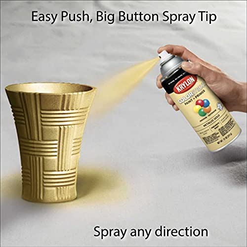Krylon K05588007 COLORmaxx Spray Paint and Primer for Indoor/Outdoor