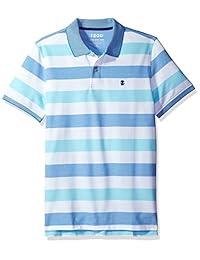 Izod de los hombres grandes y Tall ventaja alimentador de manga corta Polo de rayas