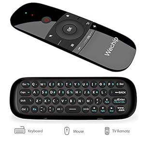 2.4GHz Air Mouse Remote with Keyboard, 6-Gyro Sensors Remote Rechargeable for Android TV Box, Smart TV, Computer, Laptop…