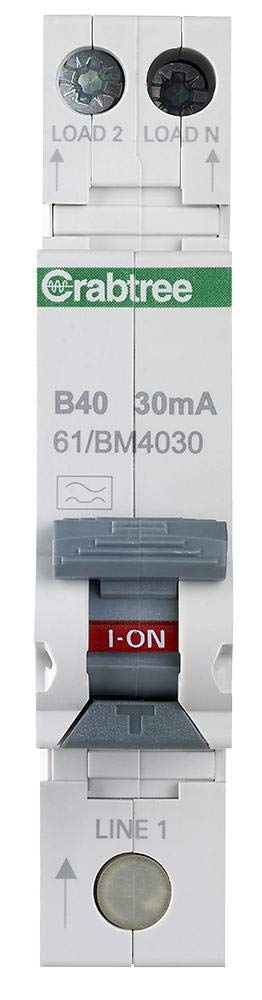 40A 30MA RCBO Single Module B Curve Circuit Breakers, 1 X Qty - 61/BM4030