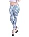 HDE Women Shiny Mermaid Leggings Liquid Wet Look Fish Scale Metallic Tight Pants (Blue, Small)