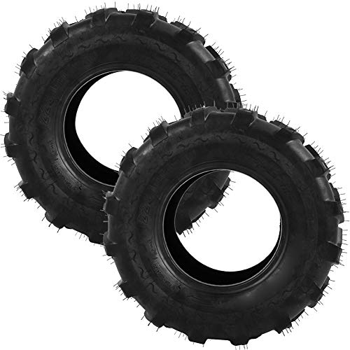 Qiilu Dual ATV UTV Tires 22x10-10 6 PR Tubeless Tires, Off-Road ATV Mud Tires, Rubber Sport Tires Replacement for Go Kart, Golf Cart, Lawn Mower, Quad ATV, UTV (2 PCS)