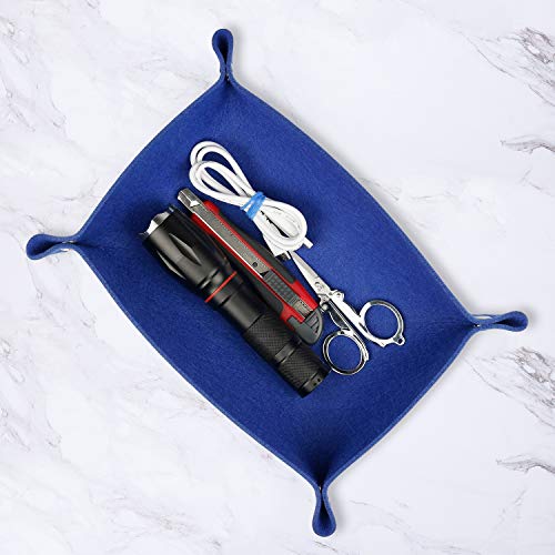 Tanlee 6 Pieces Felt Dice Tray Dice Rolling Tray Folding Dice Holder for Dice Games Storage, 6 Colors