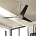 Prominence Home Almadale, 56 Inch Contemporary Indoor Ceiling Fan with No Light, Pull Chain, Modern High Performance Blades, Reversible Motor - 50330-01 (Brushed Nickel)