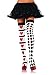 Leg Avenue Women's Harlequin Thigh Highs, Black/White/Red, One Size