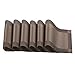 Prunend Heat-resistant Placemats Stain Resistant Anti-skid Washable PVC Table Mats Woven Vinyl Placemats, Set of 6 (brown)