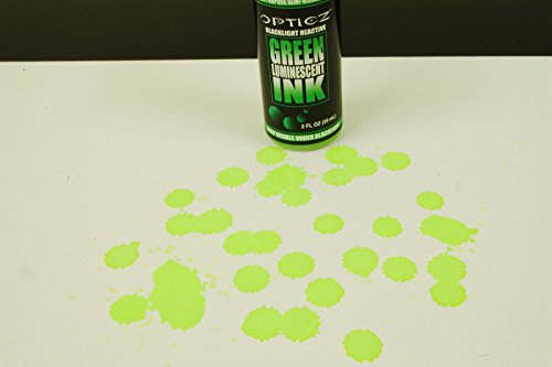 Opticz Daytime Visible Luminescent UV Blacklight Reactive Marking Ink (UV Green, 4 Ounce)