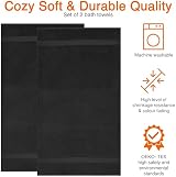 Amazon Basics Bath Towels 100% Cotton Fade Resistant Black Pack of 2 70 x 140 cm view 3