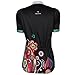 QinYing Colorful Flowers Women Breathable Cycling Jersey Shirt Short Sleeve S Black