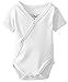 L'ovedbaby Baby Girls Unisex Organic Short-Sleeve Kimono Infant-and-Toddler-Bodysuits, White, 0-3 Months US