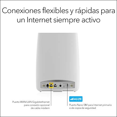 Netgear-Orbi-LBR20-100EUS-Router-WiFi-Tribanda-con-modem-4G-LTE-incorporado-para-Internet-primario-o-de-respaldo-Cobertura-de-hasta-125-m2-y-mas-de-20-dispositivos-WiFi-AC2200-hasta-22-Gbps