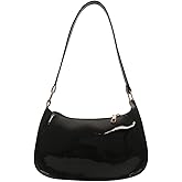 Patent Leather Clutch Purse Shiny Evening Handbags for Women Armpit Shoulder Bag MINI Hobos