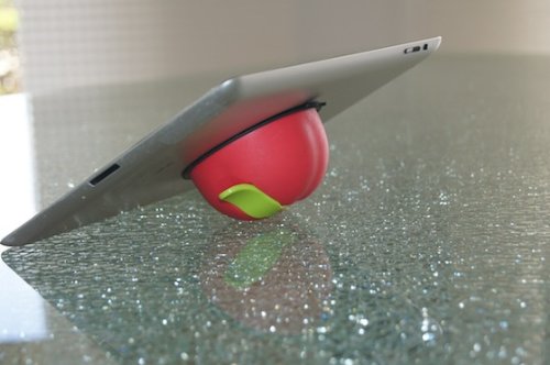 iSucker, Blue with a Grey lever for use with iPad, Android, Samsung, Kindle, Nook. It's an ergonomic handle, and can also be used as a stand.