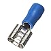 100PCS Blue Female Insulated Spade Wire Connector Electrical Crimp Terminal 14-16AWG