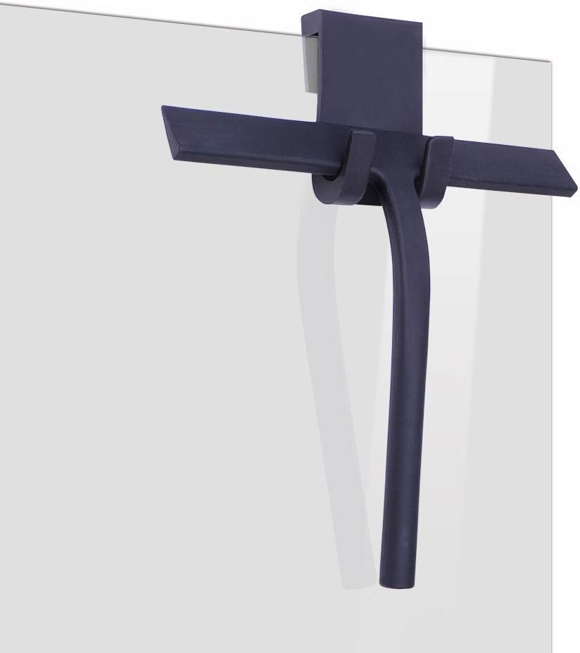 IARTISTE Duschabzieher Silikon Duschwischer Fensterabzieher Badezimmerwischer,Fensterabzieher aus Silikon mit Edelstahl-Kern für Dusche,Badezimmer,Spiegel,Glas-Reinigung,Fliesen (Black, Small)