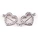 2Pcs Heart Nipple Shield Rings 14G Stainless Steel Body Piercing Jewelry (Crystal Clear 14G=1.6mm)