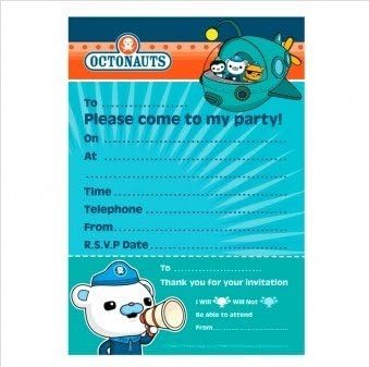 Octonauts Party Invitations, Pack of 20