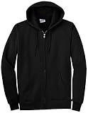 Port & Company Men's Big And Tall Full-Zip Hooded Sweatshirt_Jet Black_XLT