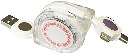 Yowanted 3 in 1 Retractable Lightning Micro USB Type-C Cable Data Sync Charge USB Cable for Apple iPhone, iPad, Samsung, Blackberry, LG, Google, HTC, Universal to Android (White)