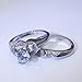 Clearance Sale! Rings for Women, Jiayit Delicate Women Fashion 925 Sterling Silver White Sapphire Diamond Ring Engagement Wedding Jewelry Rings Christmas Gifts for Women and Girls (7, Silver)