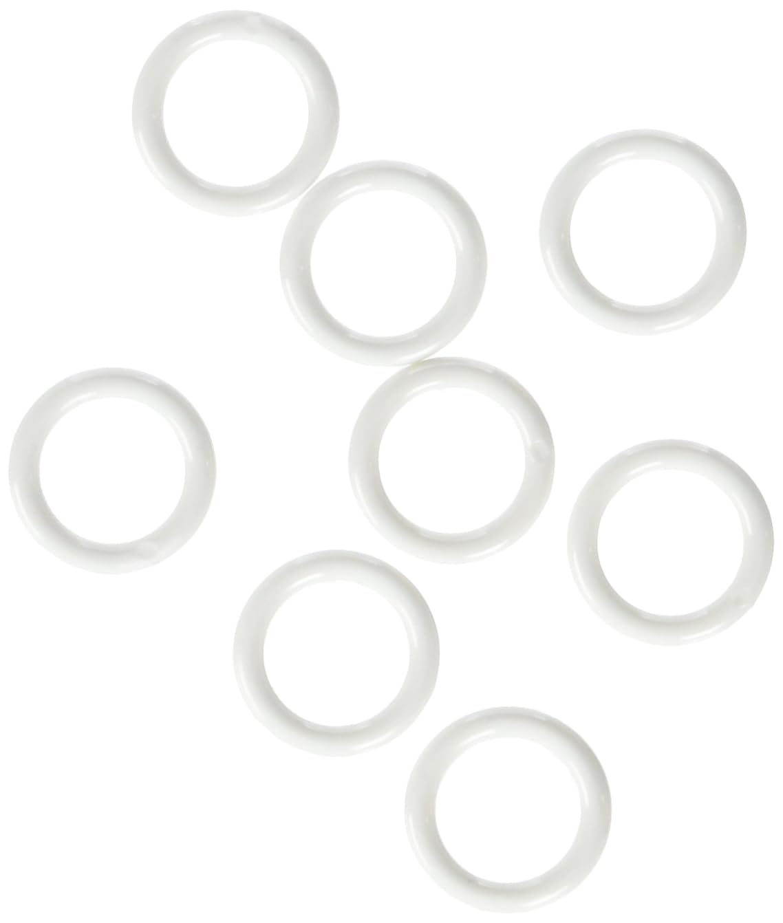 Gardinia Curtain Rings For Curtain Rods, Sew-On, 30 Pieces, Width 2.5 mm, Plastic, White