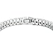 L & L Nation Mens Silver Tone Clear Cz 2 Row Hip Hop Bracelet 8