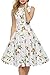 REPHYLLIS Women Sleeveless Floral Print Retro 1950'S Evening Party Swing Dress