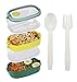 Lillie home 2 tier stackable plastic bento box