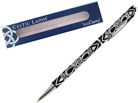 Mens Gift Boxed Pen - Medieval Celtic Spear design, Black