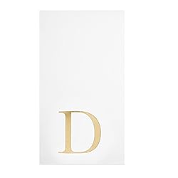 Sparkle and Bash Gold Foil Initial Letter D White