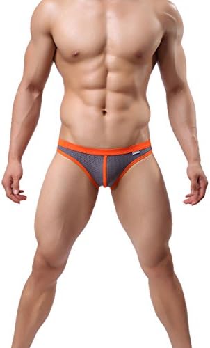 CAESER ARCHY Men's One Pack Thong Bikini Low Rise Mesh Briefs